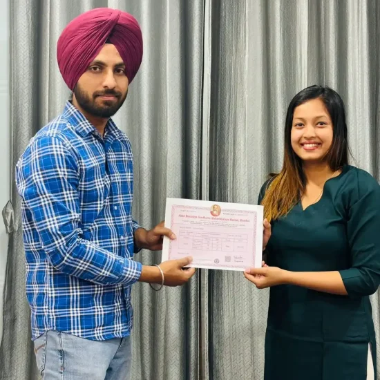 raga students certificate 3